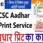 Aadhar Print Service on CSC Portal Start 2022, Aadhar Pvc print