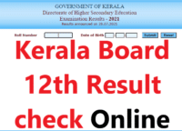 Kerala Board Class 12 Result Check 2022, Kerala Board12th result Check websites